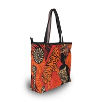 Sacs fourre-tout décontractés en nylon réutilisables pour femmes, style indien et africain, avec fermeture éclair, grand sac à bandoulière et logo personnalisé, doubles poignées
