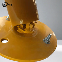 Poteau de délimitation KAVASS Shock Guard en acier flexible, surface absorbant les chocs, résistant aux impacts, à montage en surface