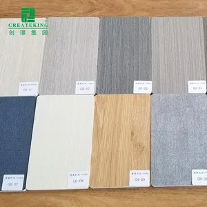 Foshan Supplier OEM Waterproof Wood Grain Wood Veneer Wall Panels Carbon Crystal Board For Decoration
