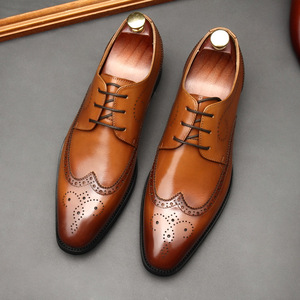 Zapatos de vestir formales de cuero duradero, versátiles, de alta gama, cómodos, transpirables y ligeros para bodas. - Product Image 5