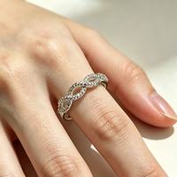 Bagues en laiton plaqué platine, pierres étincelantes élégantes pour les fêtes d'anniversaire, les mariages, les anniversaires de mariage, bijoux de mode, cadeaux