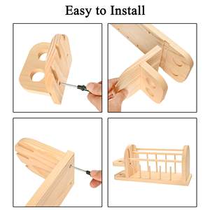 Organisateur de fil à tricoter en bois de couleur naturelle, support pour fil à crocheter, organisateur de fil à coudre, support pour accessoires de couture - Product Image 6