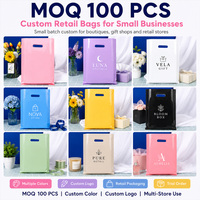 Sacs de marchandises au détail en plastique brillant pour les petites entreprises Sacs à provisions au détail pour les magasins et plus de plastique réutilisable