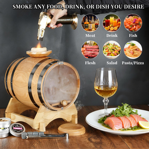 Humidor <span class=keywords><strong>de</strong></span> Puros <span class=keywords><strong>de</strong></span> Madera <span class=keywords><strong>de</strong></span> Cedro y Ahumador Estilo Barril para Añejar <span class=keywords><strong>Whisky</strong></span>, Colección <span class=keywords><strong>de</strong></span> Alta Gama para Hombre, Regalo, Cóctel Ahumado, Bourbon, Tequila - Product Image 4