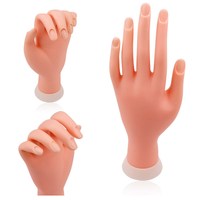 Main pliable en silicone, doigts souples, modèle pour pratique Nail Art, manucure, Design formation, Salon de beauté, main mobile