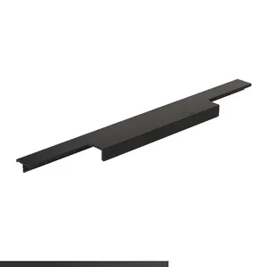 JINGYI High quality Modern style Aluminum alloy matte black F shape cabinet handles