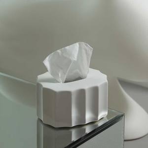 Kotak Tisu Keramik Modern Kreatif Bentuk Bola untuk Menyimpan Serbet Kotak Kertas untuk Nuansa Mewah Kotak Gambar Kertas - Product Image 1