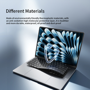 Film de <span class=keywords><strong>clavier</strong></span> réutilisable, lavable, ultra-fin, imperméable, anti-poussière, en TPU haute transparence VOKAMO pour <span class=keywords><strong>MacBook</strong></span> <span class=keywords><strong>Pro</strong></span>/Air modèle 2025 - Product Image 6