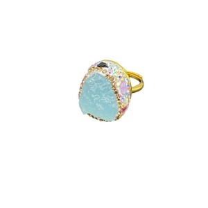 Parure de bijoux pour femme en zircon plaqué or, pierres naturelles, tourmaline et aigue-marine, style vintage, haute qualité, collection 2026 - Product Image 6