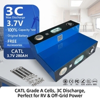Sel Baterai Nmc Catl 3.7V 280Ah Asli Berdensitas Energi Tinggi, Mendukung Laju Pengosongan Kontinu 3C Untuk Motor EV yang Bertenaga