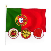 Haute qualité personnalisé 3x5 pieds Portugal drapeau portugais fanion pour intérieur ou extérieur maison jardin ou décorations de bureau