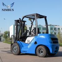 Chariot élévateur diesel NIMBUS certifié CE à haut rendement, 3,5 tonnes, mât en H, pour transport interne en parc industriel
