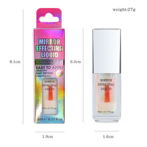 สีทาเล็บโครเมียมเหลว 5 มล. เอฟเฟกต์กระจกเมทัลลิก แห้งเร็ว เจลเพ้นท์เล็บสำหรับตกแต่งเล็บ - Product Image 6