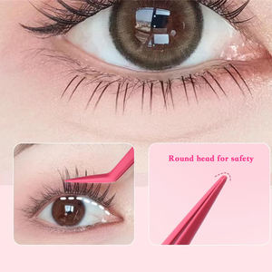 <span class=keywords><strong>Pinzas</strong></span> Antiadherentes de Cabeza Redonda Personalizables con MOQ Bajo, Específicamente <span class=keywords><strong>para</strong></span> Pestañas sin Pegamento, <span class=keywords><strong>Pinzas</strong></span> sin Residuos - Product Image 5