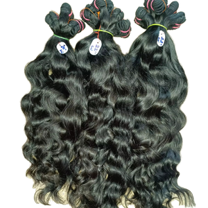 Extensions de cheveux naturels Remy indiens de haute qualité, tissées à la machine, double trame, qualité supérieure, fournisseurs de Chennai - Product Image 1