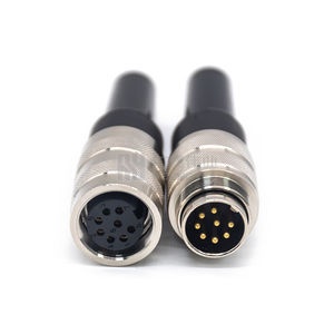 M16 커넥터 케이블 신호 원형 <span class=keywords><strong>Din</strong></span> 커넥터 IP67 8핀 현장 조립형 - Product Image 1