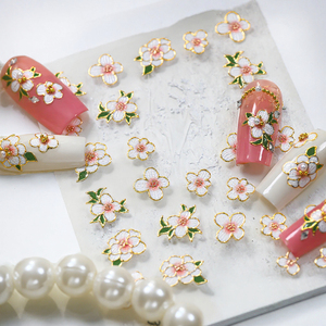 Pegatinas 5D en relieve con diseño floral para uñas, borde dorado, decoraciones de manicura con flores de primavera, accesorios autoadhesivos de plástico - Product Image 3