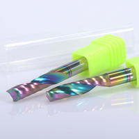 HOZLY AlTin 55HRC Fresa de un solo filo, Fresas de carburo, Herramienta CNC, Soporte ODM/OEM personalizado, Brocas espirales para router