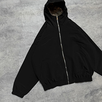 Veste coupe-vent à capuche double face pour homme, imprimé camouflage étoilé, côté intérieur noir, fermeture éclair intégrale, ourlet élastique, style bomber