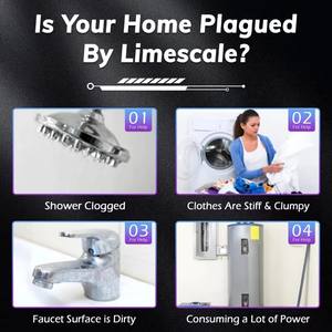 Adoucisseur d'eau anti-calcaire Brisk 2026 IPSE Terminal Scale Inhibition pour l'eau dure, filtre de douche et chauffe-eau - Product Image 4