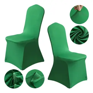 Wholesale Custom Spandex Folding Stretch Green Chair Cover For Wedding Party Hotel Outdoor Banquet events