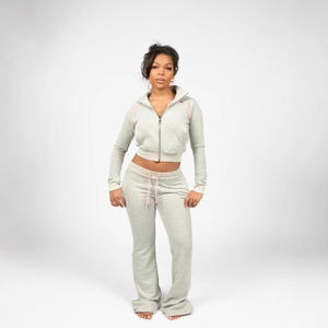 Novedades de Otoño Invierno, Conjuntos de Mujer, Chaqueta Corta y Pantalones Deportivos, Conjunto de Dos Piezas Informal, Pantalones Joggers, Conjunto de Mujer - Product Image 3