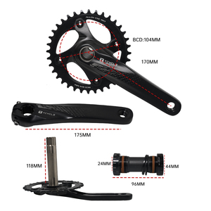 Pièces de vélo durables compatibles VTT manivelle 12 <span class=keywords><strong>vitesses</strong></span> en alliage d'aluminium 34T 36T prix de gros pédalier de vélo pas cher 170/175mm - Product Image 4