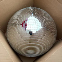 Boule à facettes en verre de haute qualité pour DJ, scène de club, 8 à 72 pouces, argent, vert, rouge, impression UV, paillettes, fête de Noël, discothèque
