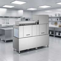 Lave-vaisselle commercial à convoyeur électrique haute vitesse certifié CE en acier inoxydable 304 testé 71C pour hôtels et restaurants