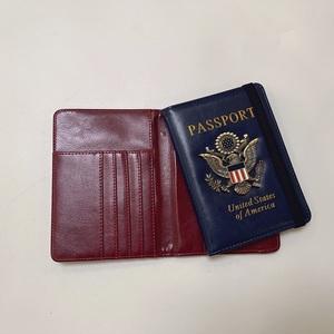 Tarjetero y Porta Pasaporte con Bloqueo RFID para Negocios, con Logotipo Metálico, para Pasaportes de EE. UU. - Product Image 6