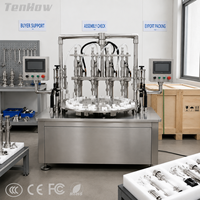 Machine de remplissage de parfum à pompe magnétique à quatre têtes, machine de remplissage de liquides, machine de remplissage rotative, production de flacons de parfum