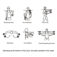 Haltères flottants en mousse pour piscine, haltères aquatiques, exercices d'aérobic aquatique, haltères de fitness pour piscine