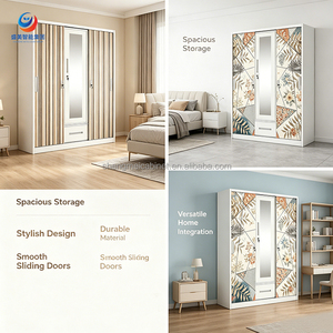 Armoire autoportante en acier à cinq portes avec penderie métallique amovible, anti-humidité, design italien pour chambre et <span class=keywords><strong>atelier</strong></span> - Product Image 2
