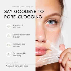 Masque facial en <span class=keywords><strong>gel</strong></span> peel-off à l'<span class=keywords><strong>aloe</strong></span> <span class=keywords><strong>vera</strong></span>, exfoliant, anti-âge, hydratant longue durée, nettoyant les pores, contrôle du sébum, OEM ODM - Product Image 4