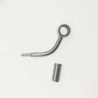Verlängertes Banjo-Bremsanschluss-Kit 304 Edelstahl Schlauchanschluss + Crimp-Hülse Stahlummantelte Bremsleitung Umrüstsatz für Motorräder