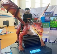 Gerçek boyut robotik Dino VR simülatörü uzaktan kumanda Animatronic dinozor