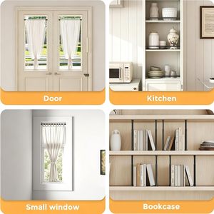 Juego de barras de cortina de acero inoxidable ajustables sin taladro con tensión de resorte para baño y ducha, accesorios. - Product Image 3