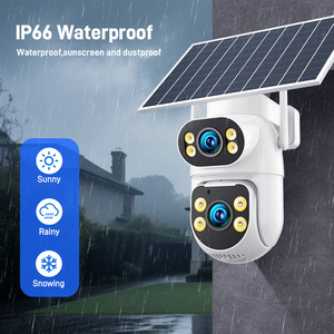 Sistema de Seguridad CCTV Solar de 2 Lentes para Exteriores, 4G IP PTZ, Zoom Digital 16X, Visión Nocturna a Color, Pan-Tilt, Sirena Integrada - Product Image 2