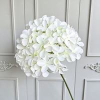 Bunga Sutra Buatan untuk Pernikahan 90 Tangkai Bunga Hydrangea Tunggal untuk Dekorasi Dinding, Lantai, & Adegan