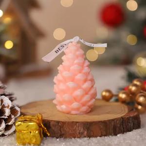 Handmade Christmas Pine Cone Scented Candles Pyramid Shape <b>Paraffin</b> Wax Nordic Style Home Decoration Holiday Gift - Product Image 5