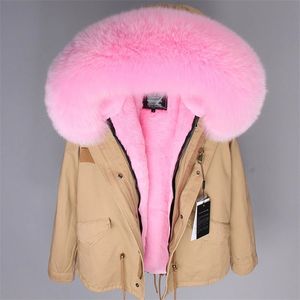 Vente en gros de manteaux d'hiver pour femmes en fausse fourrure rose à <span class=keywords><strong>capuche</strong></span>, <span class=keywords><strong>parka</strong></span> courte en fourrure rose pour <span class=keywords><strong>femme</strong></span> - Product Image 1