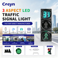 Feu de signalisation piétonne 200mm 300mm pour traversée de trottoir, solution de sécurité routière pour l'amélioration du trafic urbain
