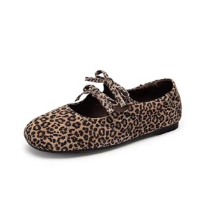 Customized glossy cowhide soft-soled flat two-piece platform ballet-style double <b>bow</b> Mary Jane <b>shoes</b> for ladies' single <b>shoes</b> - Product Image 2