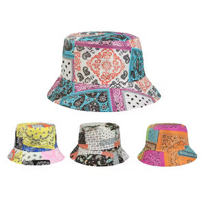 Chapeau Bob Réversible en Jean Imprimé Patchwork Style Hip-Hop Urbain Personnalisé pour Femme, à Large Bord, Tendance, pour l'Extérieur, Vente en Gros - Product Image 1