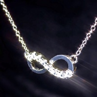 Minimaliste 925 Argent GRA Cadeau Femme Infinity Symbole Lemniscate Collier Pass Diamond Tester D Couleur Moissanite