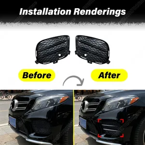Para Mercedes Benz GLE GLS GLE Coupé W166 X166 C292 AMG 2020 2021 2022 2023 2024 2025 Kit de carrocería con rejilla para faros antiniebla delanteros - Product Image 2