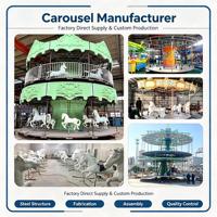 Manège Carrousel de Luxe pour Parc d'Attractions, Attraction Chevaux de Carrousel pour Parc Thème