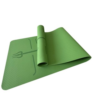 Tapete de Yoga <span class=keywords><strong>TPE</strong></span> de 6mm de Grosor, Antideslizante, con Absorción de Impactos, con Línea de Posición y Función de Cuerda para Saltar, Venta al Por Mayor de Fábrica - Product Image 5
