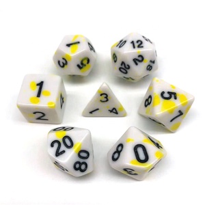 Màu sắc tuyệt đẹp khác nhau OEM đa diện DND Acrylic Dice Set cho bảng trò chơi hội đồng quản trị - Product Image 6