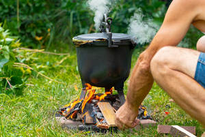 <span class=keywords><strong>Casserole</strong></span> de randonnée en fonte de fer pour le camping, bouilloire de <span class=keywords><strong>chasseur</strong></span> - Product Image 4